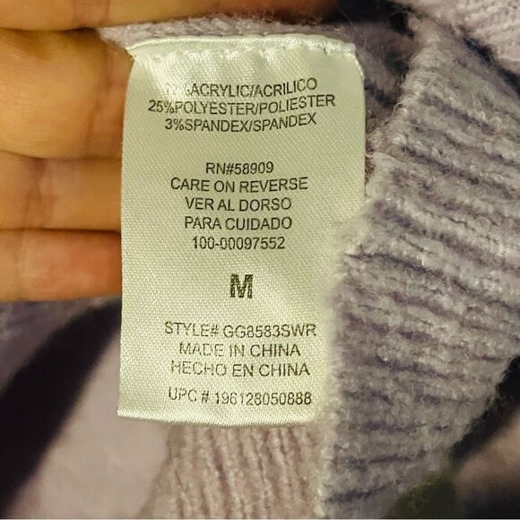 Kid's GB Girls Lavender Purple Fuzzy Sweater - Picture 5 of 8